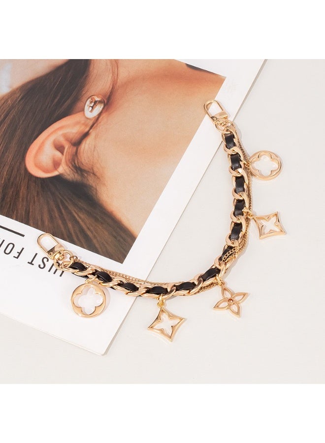NIBEMINENT Phone Charm/ Chain Strap for Women Girls, Short Sleeve Tassel Blouse Cell Phone Case Lanyard Wrist Strap