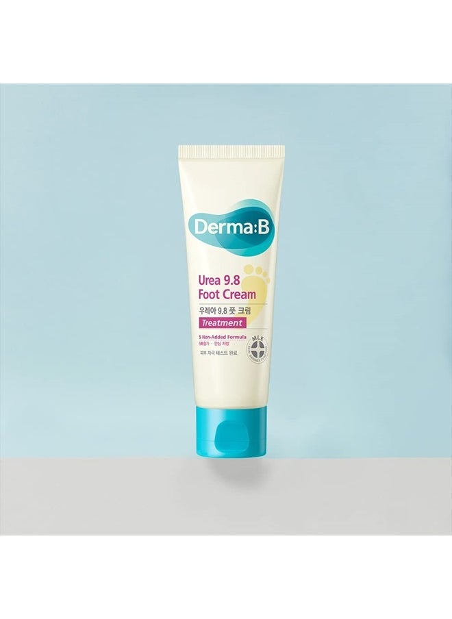 derma b - Urea 9.8% Foot Cream for Dry Cracked Feet with Camellia Oil 2.7 Fl Oz, 80ml - Image 1