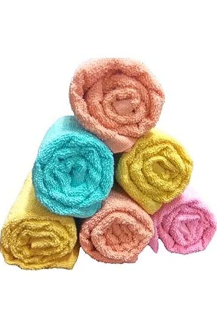 Laser Shield Laser Shield 100% Cotton Hand Towel - 450 GSM, Multicolour Ultra Soft and Super Absorbent (Size 14 X 21 Inches Set of 6 Pieces)  - Image 2