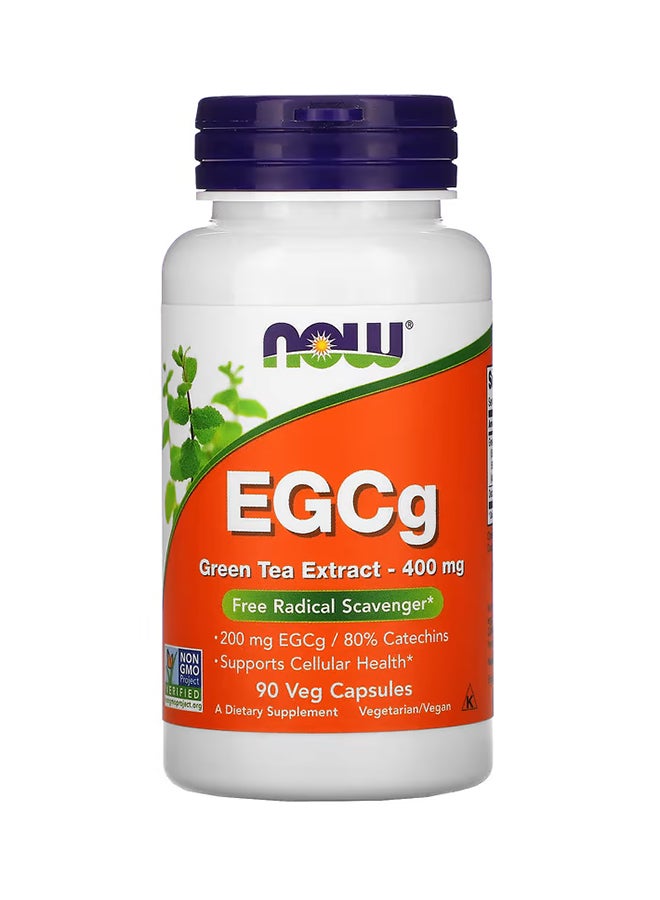 Now Foods EGCg Green Tea Extract Dietary Supplement 400 Mg - 90 Capsules - Image 1