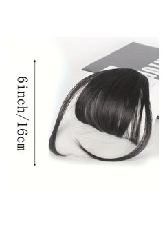 LANGMANNI Clip-In Synthetic Bangs Wig - Natural Looking Straight Hair Fringe for Women, High-Temperature Fiber, Ideal for Cosplay and Parties, Cosplay Accessory|Clipon Fringe|Realistic Hairline, Wig Accessories  - Image 2