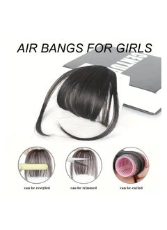 LANGMANNI Clip-In Synthetic Bangs Wig - Natural Looking Straight Hair Fringe for Women, High-Temperature Fiber, Ideal for Cosplay and Parties, Cosplay Accessory|Clipon Fringe|Realistic Hairline, Wig Accessories  - Image 3