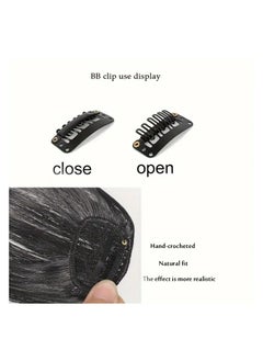 LANGMANNI Clip-In Synthetic Bangs Wig - Natural Looking Straight Hair Fringe for Women, High-Temperature Fiber, Ideal for Cosplay and Parties, Cosplay Accessory|Clipon Fringe|Realistic Hairline, Wig Accessories  - Image 4