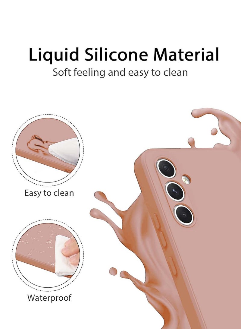 Wtech Samsung Galaxy A36 5G 2024 / Samsung Galaxy A56 5G 2025 Premium Soft Liquid Silicone Case Cover - Rose Gold - Image 3