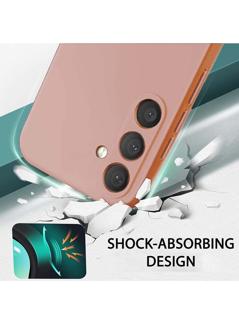 Wtech Samsung Galaxy A36 5G 2024 / Samsung Galaxy A56 5G 2025 Premium Soft Liquid Silicone Case Cover - Rose Gold - Image 4