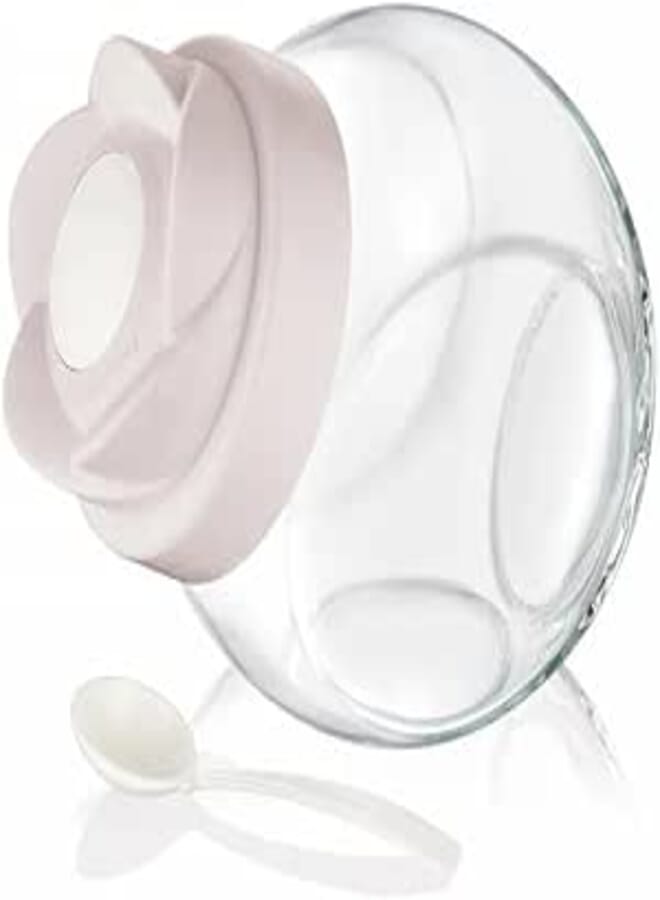 Bager Tulip Double Bottom Jar With Spoon 500 Cc, Pink