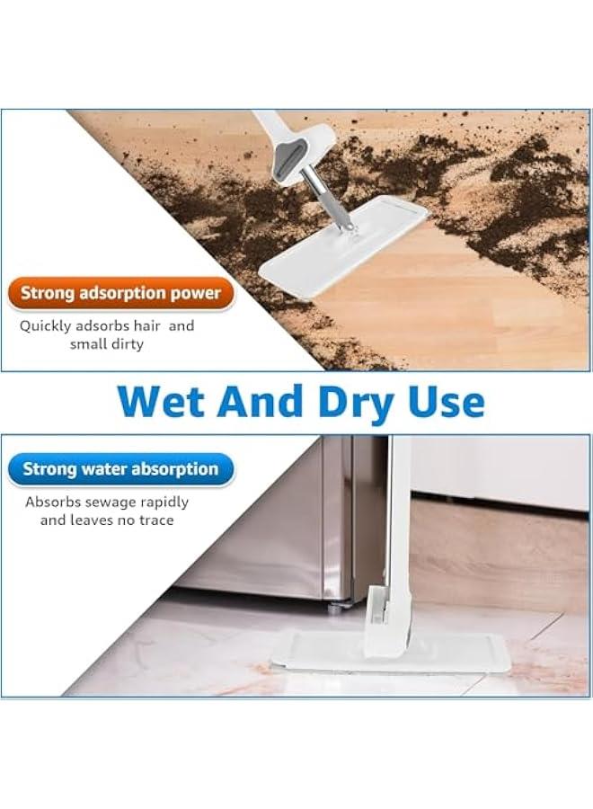 Beauenty Lazy Person's Self-Washing Mop - 360° Rotatable Flat Cleaning Tool for Wet & Dry Use, Hands-Free Microfiber Floor/Hardwood Cleaner (with 4 Pads) - Image 5