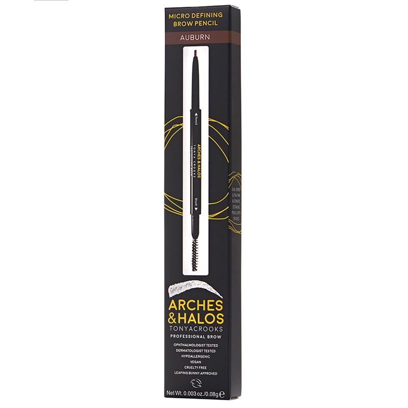 Arches & Halos Micro Defining Brow Pencil - Fuller and More Defined Brows - Long-Lasting, Smudge Proof, Rich Color - Dual Ended Pencil with Brush - Vegan and Cruelty Free Makeup - Auburn - 0.003 oz - Image 5