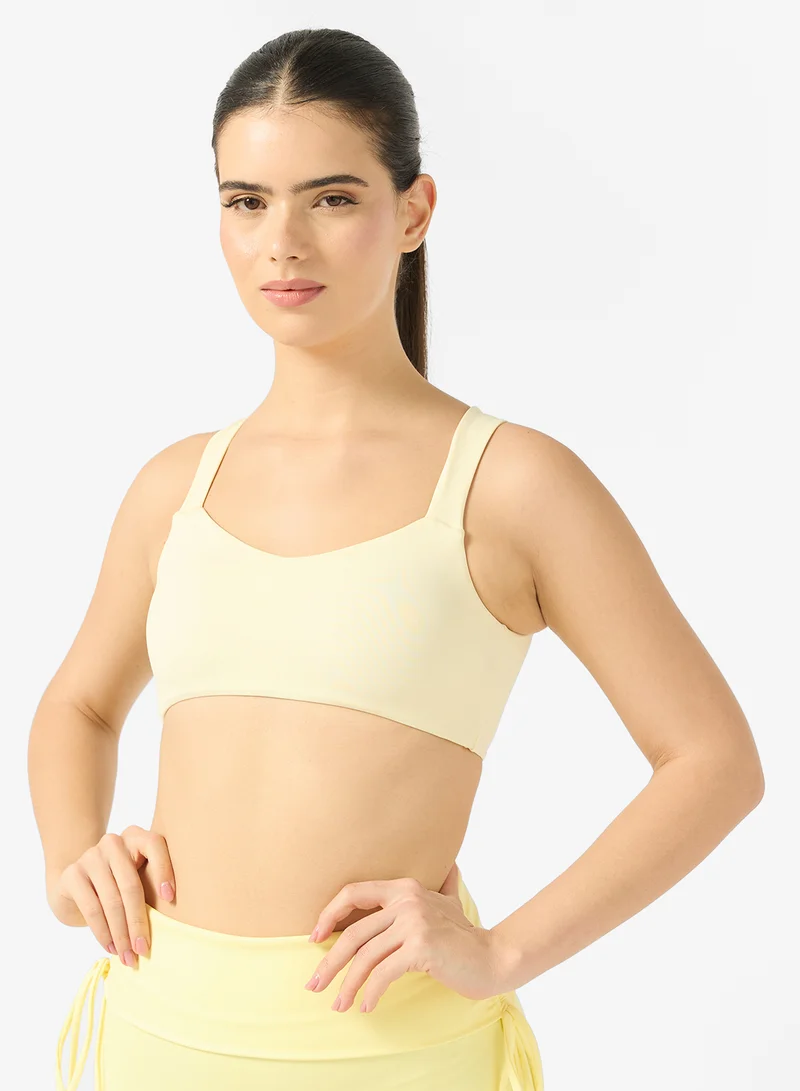 Seamless Sports Bra with Back Cutout