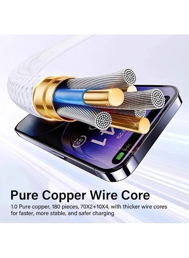 ZapLin 60w USB type C To type-C Super Fast Charging Cable 1M For iPhone 16/15, iPad, iPad mini 7, MacBook Pro, Samsung S25 Ultra/S24/23/, Huawei P70 - Image 3