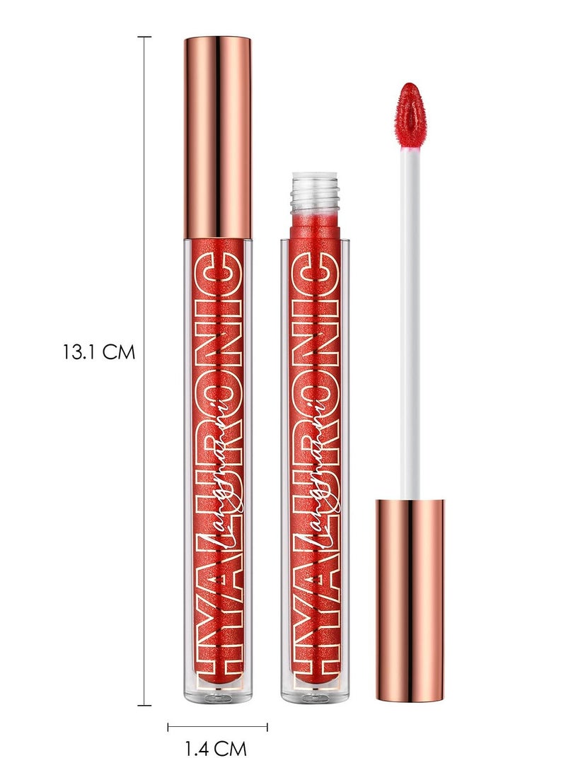 LANGMANNI "LANGMANNI Hyaluronic Acid Glitter Lip Glaze: Eight Shades of Moisturizing Brilliance" (#07)  - Image 3