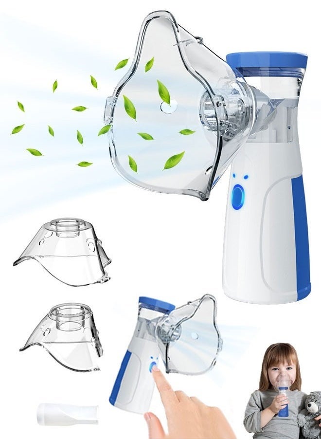 Generic Nebulizers USB Rechargeable Portable Nebulizer Machine for Adults and Children Ultrasonic Mesh Inhalators with Masks and Mouthpieces for Home and Travel Use  - Image 1