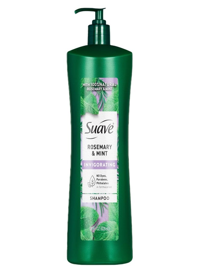 Suave Invigorating Shampoo with Rosemary & Mint, Refreshing & Replenishing Care for Healthy-Looking Hair, No Parabens, Phthalates, or Dyes, 28 FL OZ Bottle - Image 1
