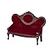 AHANDMAKER Dollhouse Furniture Miniature Accessories 112 Scale Mini House Vintage Red Wooden Carved Sofa Bench Armchairs for Dollhouse Living Room Scene Simulation Craft Decoration Party - Image 2