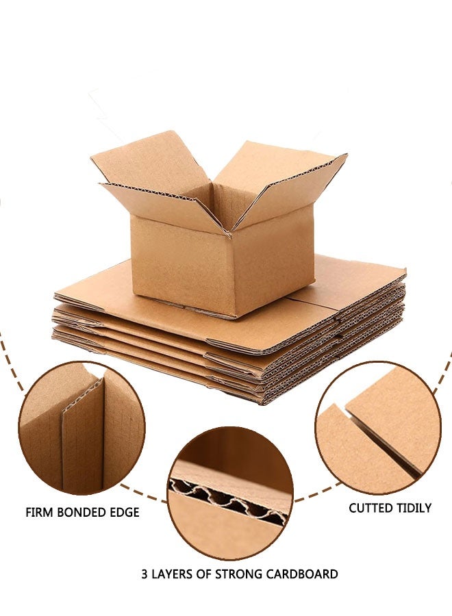 HOOTO 5 Pack Shipping Boxes, Corrugated Cardboard Box for Moving, Mailing, Packing and Storage 25x25x15cm - Image 2