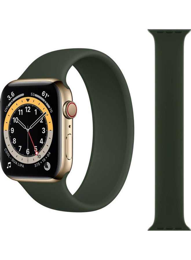 HuHa Replacement Strap Watchband For Apple Watch Series 7 41mm / 6 / SE / 5 / 4 40mm / 3 / 2 / 1 38mm Cyprus Green - Image 1