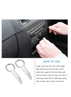 Generic Radio Removal Tool Key Tool, Car Radio Removal Key Tool, CD, DVD Host Key Removal Tool, with Easy Grip Handles, Compatible With Volkswagen, Ford, Mercedes and Audi (8 Pcs)  - Image 3