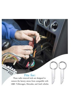 Generic Radio Removal Tool Key Tool, Car Radio Removal Key Tool, CD, DVD Host Key Removal Tool, with Easy Grip Handles, Compatible With Volkswagen, Ford, Mercedes and Audi (8 Pcs)  - Image 4