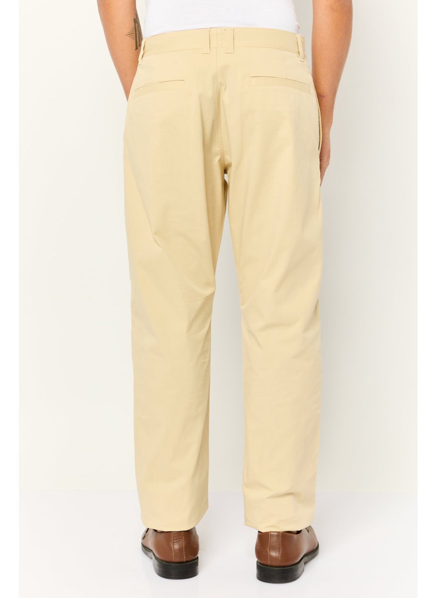 ESPRIT - Men Straight Fit Stretch Twill Chino Pants, Beige - Image 1