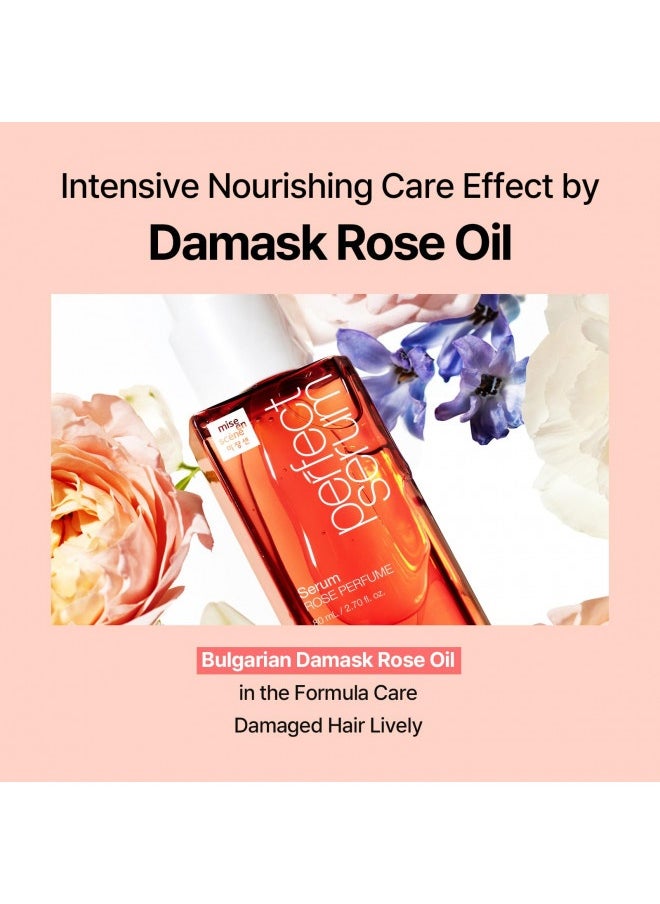 Mise En Scène Mise En Scene Perfect Rose Perfume Serum - Korean Hair Serum wirth Rose Scent, for Damaged Hair, Argan Oil, Hair Essence for Hair Care, 2.70 fl. Oz  - Image 3