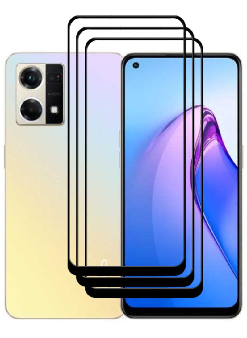 ACLIX 3 Pieces Antistatic ESD Dustproof Premium Quality High Definition Tempered Glass Screen Protector Designed For Oppo Reno8 4G - Image 1