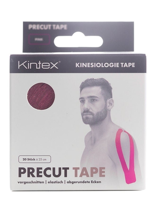 Kintex Kinesiology Precut Sports Tape Roll, Pink, 20 Pcs