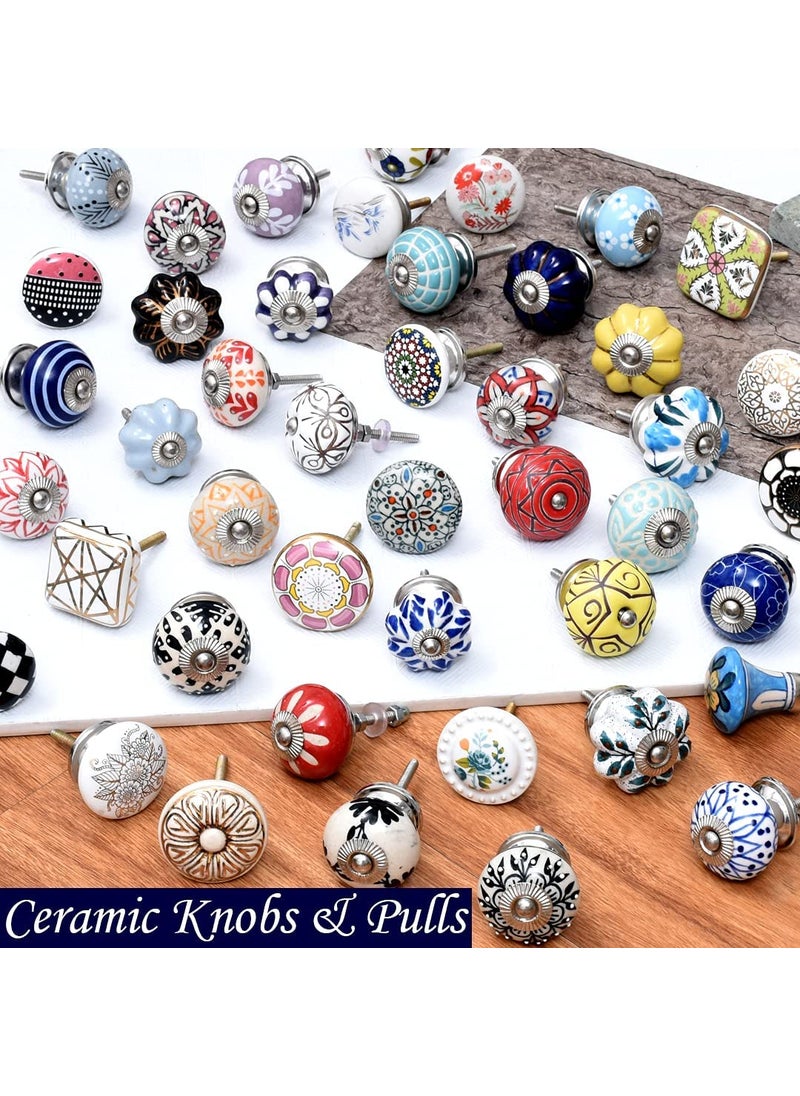 Indian-Shelf IndianShelf Pack of 6 Green Drawer Pull Ceramic Door Pull Round Drawer Knob Heart Dresser Knob Door Handles Door Knobs for Kitchen Cabinets Drawer Knobs Kids Farmhouse Dresser Knobs  - Image 4
