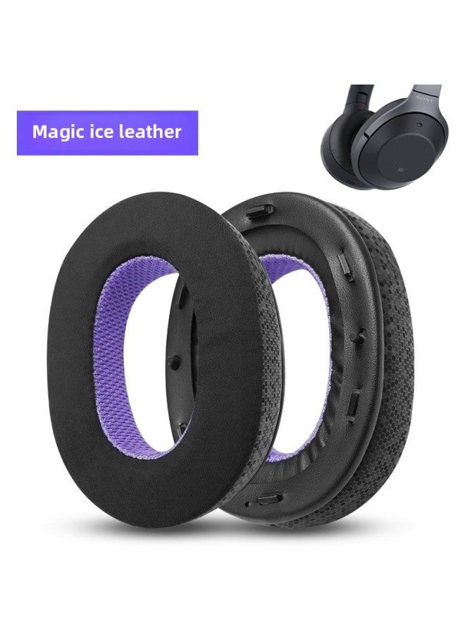 For Sony For Sony Wh1000xm5 Earmuffs 1000XM4 1000XM3 1000XM2 Headphone Cover Sponge Cover-Color:1000xm2-champagne Color Inner Purple Lambskin Earmuffs 1 Piece  - Image 4