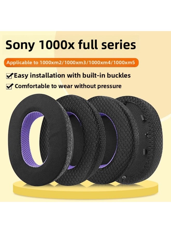 For Sony For Sony Wh1000xm5 Earmuffs 1000XM4 1000XM3 1000XM2 Headphone Cover Sponge Cover-Color:1000xm2-champagne Color Inner Purple Lambskin Earmuffs 1 Piece  - Image 2