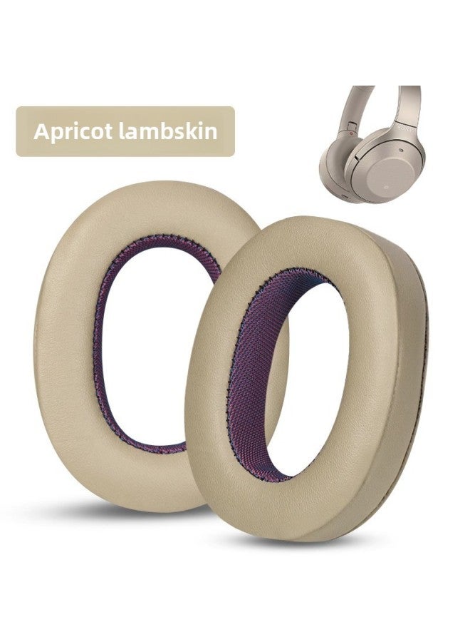 For Sony For Sony Wh1000xm5 Earmuffs 1000XM4 1000XM3 1000XM2 Headphone Cover Sponge Cover-Color:1000xm2-champagne Color Inner Purple Lambskin Earmuffs 1 Piece  - Image 1