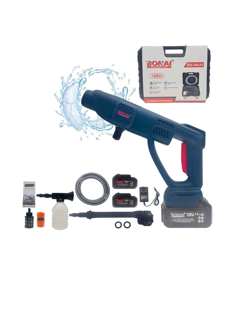 BONAI Cordless Pressure Washer with 168Cordless Pressure Washer with Battery - Ideal for Car Washing, Floor Cleaning, Patio Battery - Ideal for Car Washing, Floor Cleaning, Patio  - Image 1
