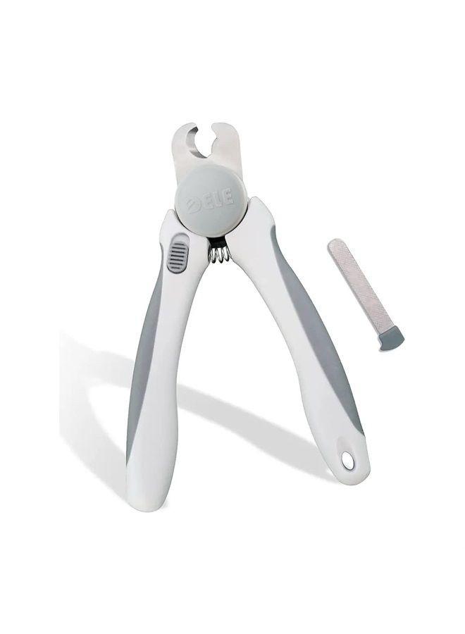 vigor path Pet Nail Clipper - Pet Grooming Tool for Nail Clipping and Trimming - Suitable for Dogs and Cats, Equipped with a Safety Guard and Razor Sharp Blade for Precision - plus a Bonus Free Nail File (Gray) - Image 1
