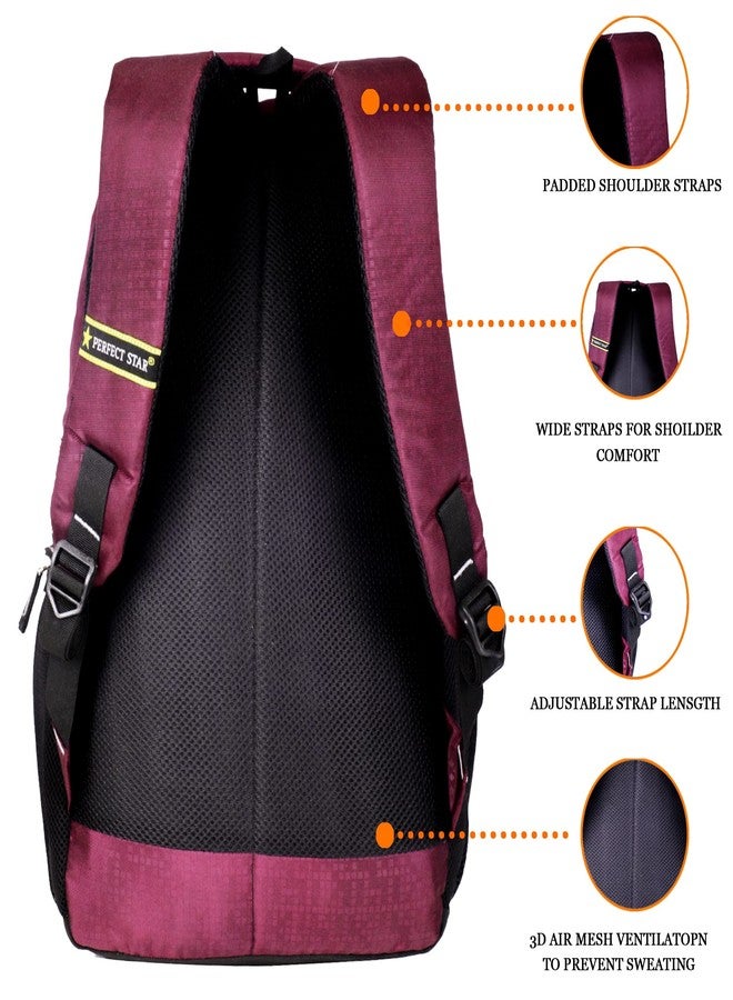 perfect star Casual Backpacks for men 15.6 -Inch Laptop Office School Travel Business Backpack (purple, Polyester) - Image 4
