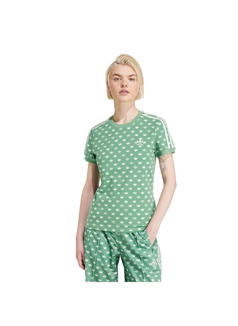 اديداس adidas MONO 3S TEE Green Originals Women T-SHIRTS