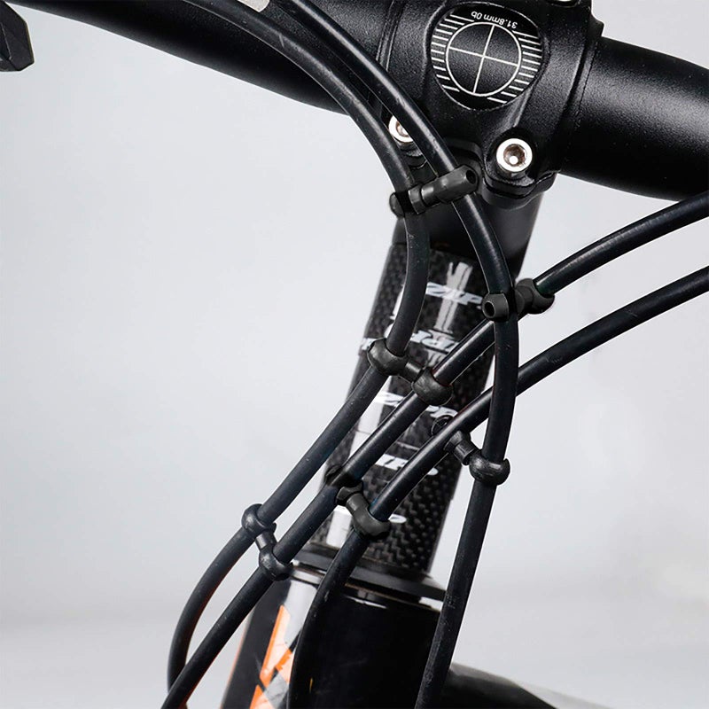 VANICE 10 Pcs Bicycle Brake Cable S Style Clips Buckle Hose Guide Bike MTB Cross Line Clip/Black - Image 2