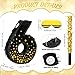 Poen Pinata for Birthday Party Decorations Black Gold Pinata with Blindfold Stick Confetti and Eye Mask for Party Supply Anniversary Baby Shower Retirement SuppliesNumber 6 - Image 4