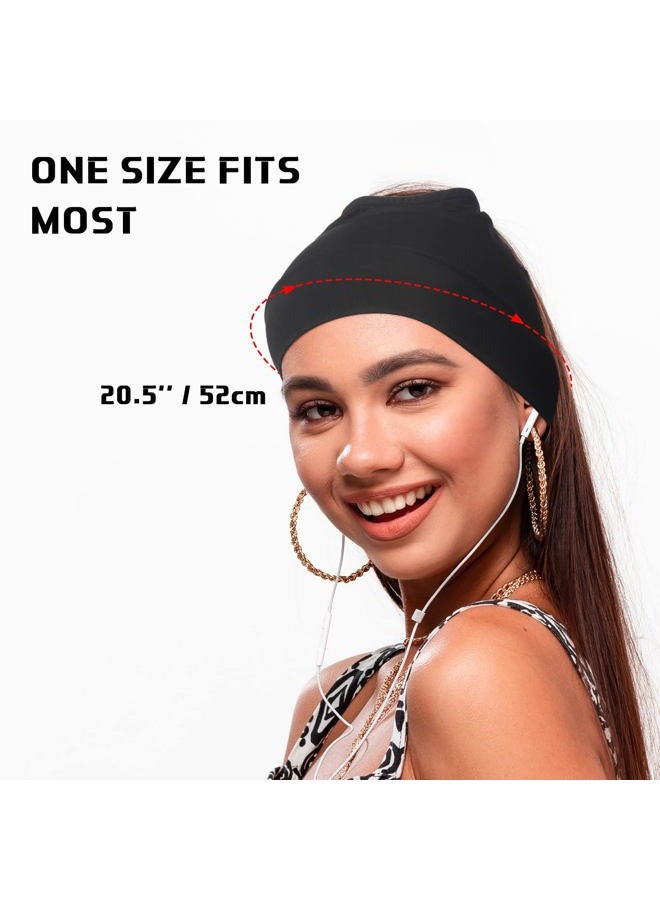 Haysandy Satin Hair Wrap 4 Pieces Pineapple Sleeping Cap Sleep Protector No Fading Head Cover Sleeve for Frizzy Natural Curly Hair, Back Opening (Black, Khaki, Light Gray, White) - Image 4