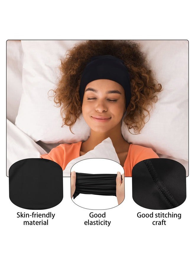 Haysandy Satin Hair Wrap 4 Pieces Pineapple Sleeping Cap Sleep Protector No Fading Head Cover Sleeve for Frizzy Natural Curly Hair, Back Opening (Black, Khaki, Light Gray, White) - Image 2