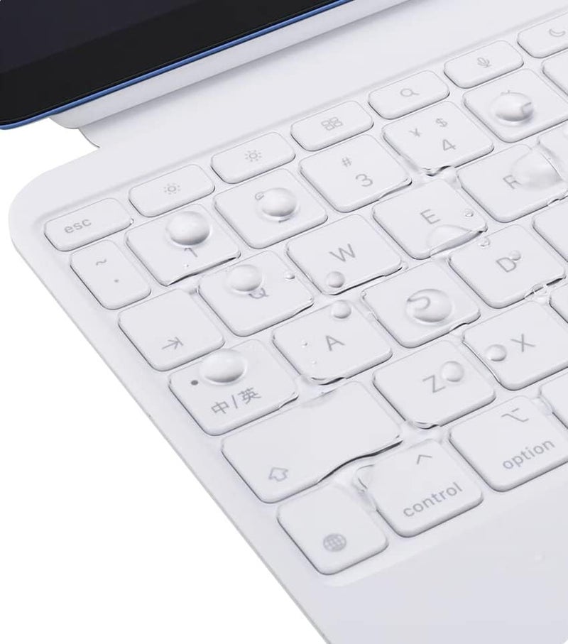 غطاء لوحة مفاتيح شفاف فائق الرقة متوافق مع لوحة مفاتيح Apple iPad 10 الجيل العاشر مقاس 10.9 بوصة لعام 2022، ولوحة مفاتيح iPad Pro 11 بوصة بشريحة M4 موديل A2836 وA2837 لعام 2024 - Image 3