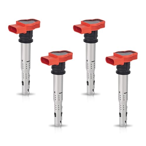 ENA ملفات الإشعال ENA UF529 متوافقة مع 2.0T أودي A4 A6 فولكس فاجن VW CC باسات GTI 2008 2009 2010 2011 2012 2013 2014 2015 2016 2.0 حزم ملفات استبدال لـ 06E905115E 06H905115B مجموعة من 4 - Image 1