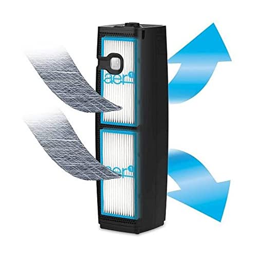 Holmes HAP9425B aer1 Tower Slim HEPA Air Purifier with Ionizer and Visipure Filter Window and Filter Life Indicator Dial for Small and Medium Rooms - Image 3