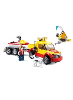 Sluban Sluban - Town Surf Beach Patrol Rescue Team / Pick-up Truck Bricks Set 172 Pieces - M38-B0672  - Image 2