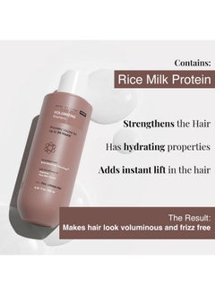 BARE ANATOMY Volumizing Shampoo, Voluminous Hair Upto 24 Hours, Powered By Peptides & Rich Milk Protein, Strong & Bouncy Hair, Volume Shampoo For Thin & Flat Hair For Unisex, 250Ml  - Image 3