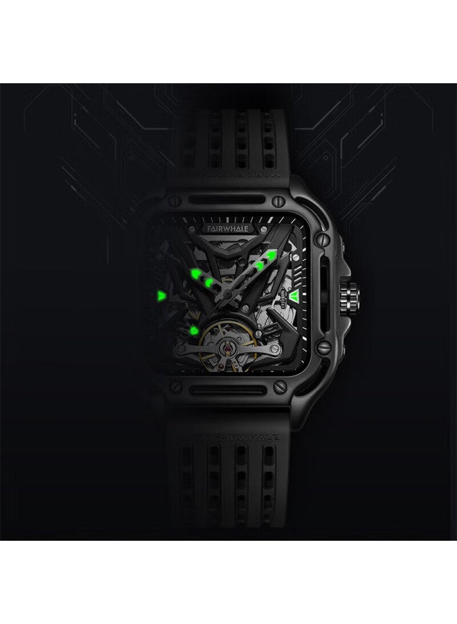Fairwhale Men'S Skeleton Watch, Fully Automatic Mechanical Watch For Students, Gift-Worthy, Water-Resistant, Luminous, Fw-6530 - Image 2
