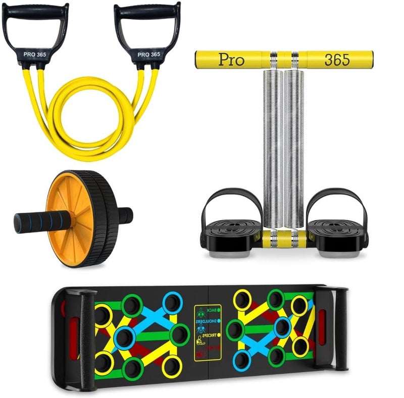 PRO365 Tummy Trimmer, Pushup Board, Toning Tube with Abdominal Ab Wheel Exerciser Home Gym Exercise Equipment - Image 1