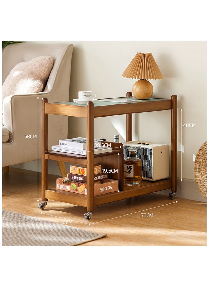 Coffee Table,3-Tier Side Table,Living Room Table,Coffee Table with universal wheels