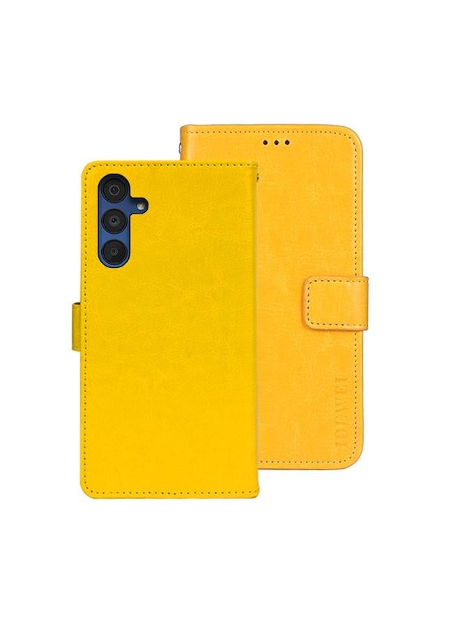 The Bros Case For Samsung Galaxy A15 5G Crazy Horse Texture Leather Phone Case