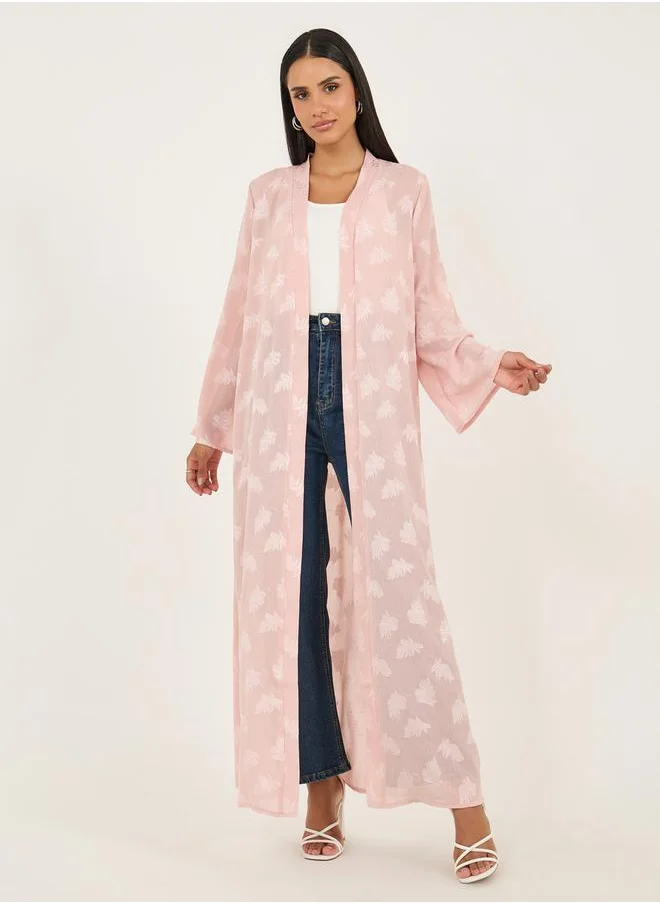 Styli Textured Regular Fit Long Sleeve Kimono
