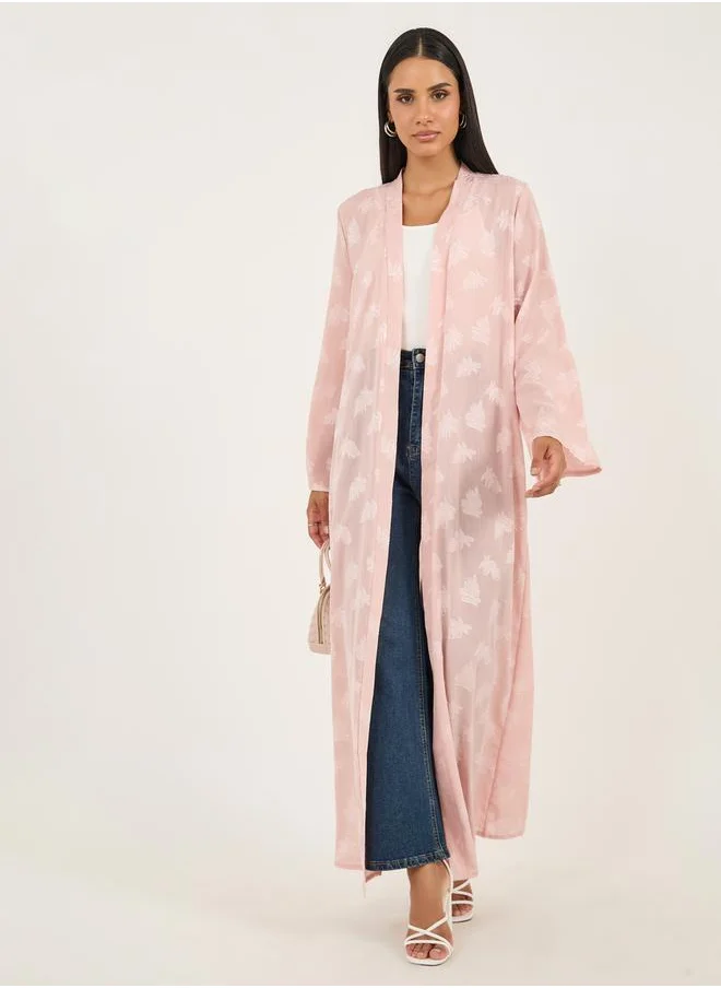 Styli Textured Regular Fit Long Sleeve Kimono
