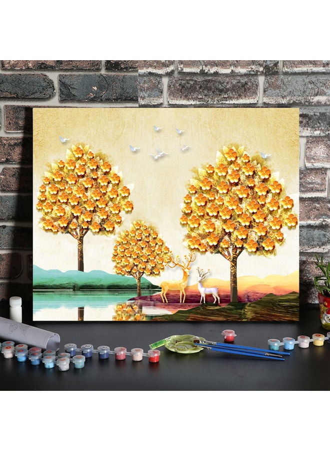 NIBEMINENT DIY Paint By Number Oil Painting On Canvas Kit Multicolour - Image 2